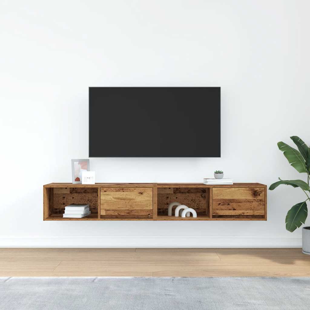 Έπιπλα Τηλεόρασης 2 τεμ. 80x31x25,5 εκ. Επεξεργασμένο Ξύλο
