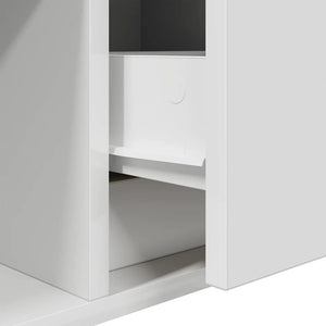 ντουλάπι τηλεόρασης  Λευκό 100x31x25,5 cm Ξύλινη κατασκευή