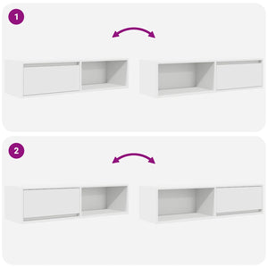 ντουλάπι τηλεόρασης  Λευκό 100x31x25,5 cm Ξύλινη κατασκευή