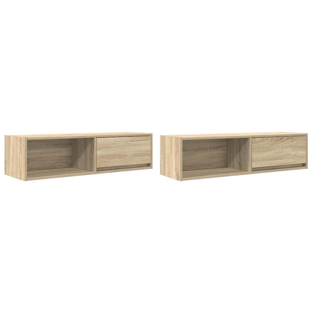 Έπιπλα Τηλεόρασης 2 τεμ. 100x31x25,5 εκ. Επεξεργασμένο Ξύλο