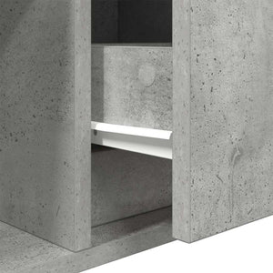 Έπιπλο Τηλεόρασης Γκρι Σκυροδέματος 100x31x25,5 εκ. Επεξ. Ξύλο