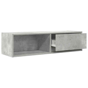Έπιπλο Τηλεόρασης Γκρι Σκυροδέματος 100x31x25,5 εκ. Επεξ. Ξύλο