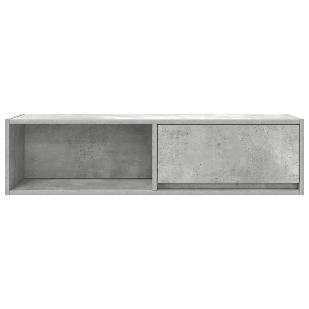 Έπιπλο Τηλεόρασης Γκρι Σκυροδέματος 100x31x25,5 εκ. Επεξ. Ξύλο