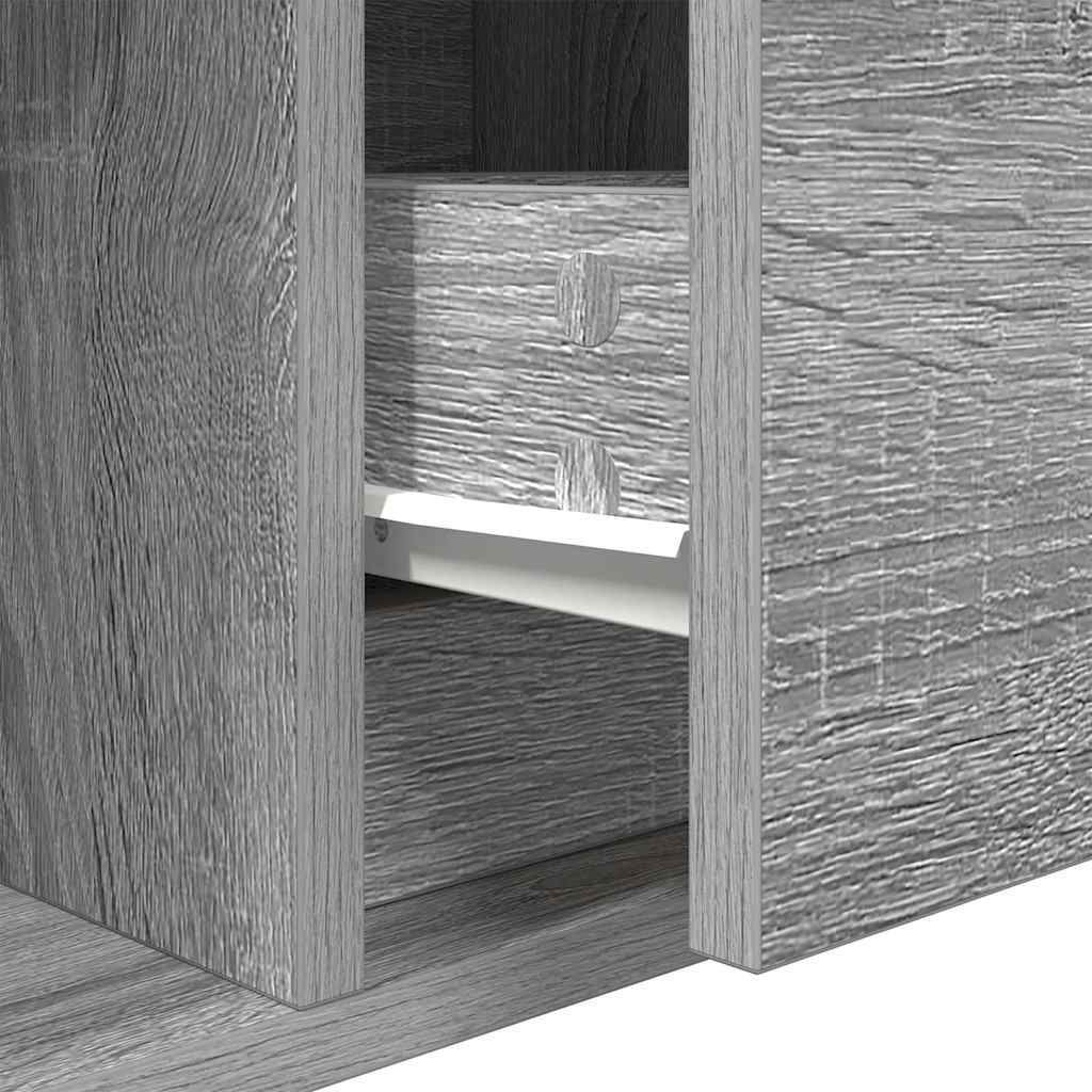 Έπιπλο Τηλεόρασης Γκρι Sonoma 100x31x25,5 εκ. από Επεξεργ. Ξύλο