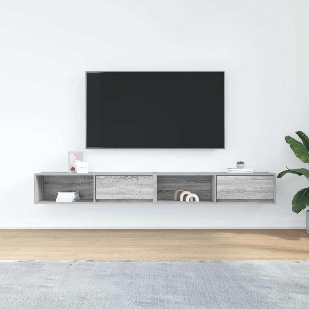 Έπιπλα Τηλεόρασης 2 τεμ. 100x31x25,5 εκ. Επεξεργασμένο Ξύλο