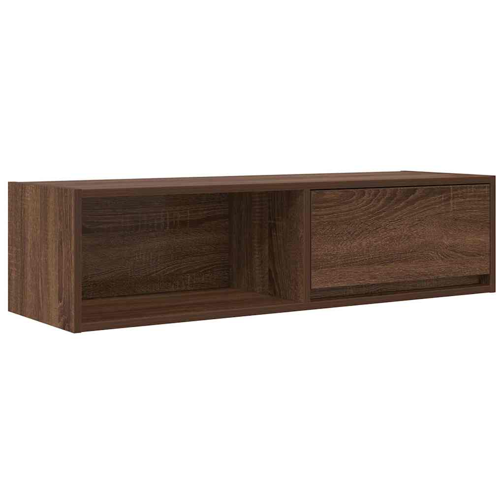Έπιπλο Τηλεόρασης Καφέ Δρυς 100x31x25,5 εκ. Επεξεργασμένο Ξύλο
