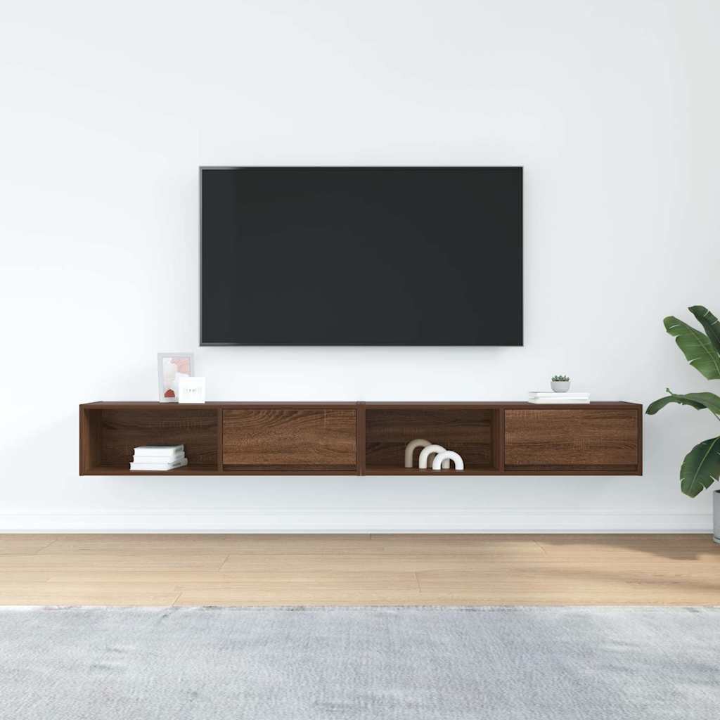 Έπιπλα Τηλεόρασης 2 τεμ. 100x31x25,5 εκ. Επεξεργασμένο Ξύλο