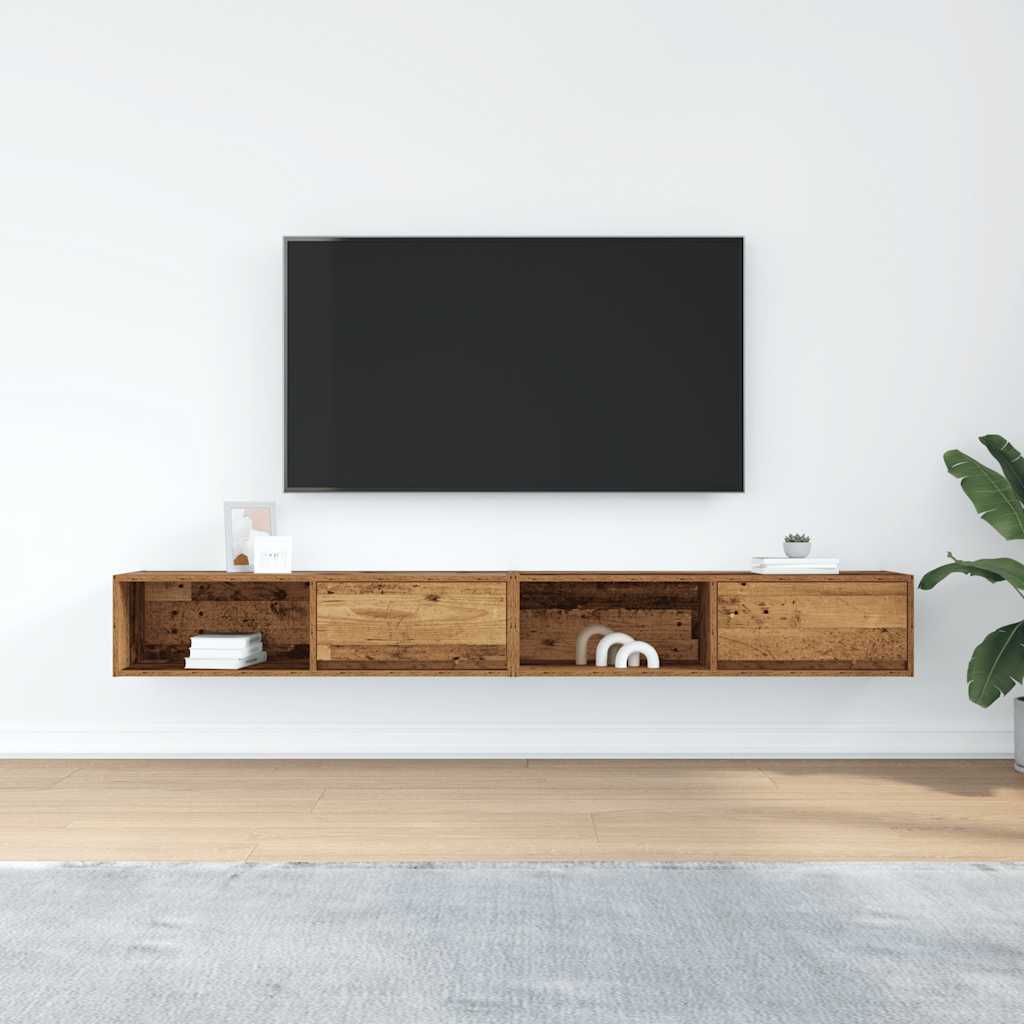 Έπιπλα Τηλεόρασης 2 τεμ. 100x31x25,5 εκ. Επεξεργασμένο Ξύλο