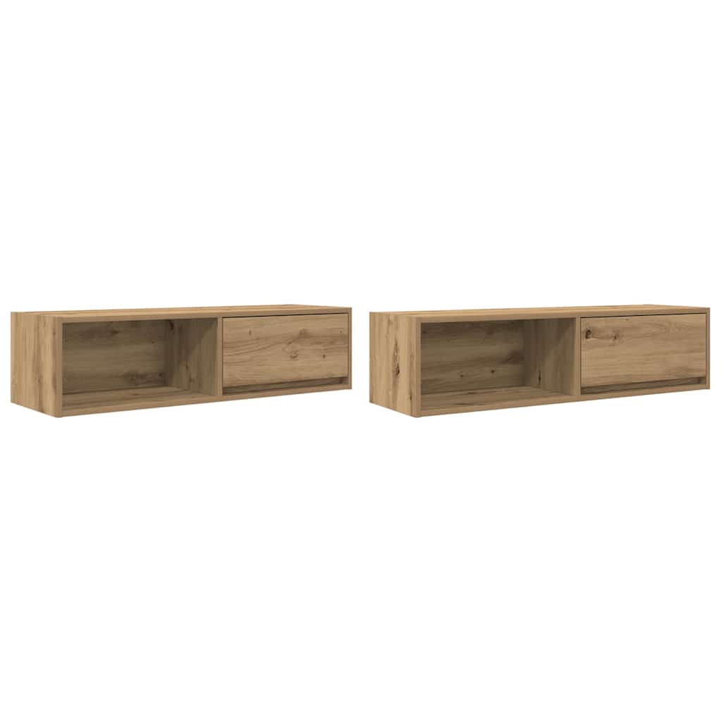 Έπιπλα Τηλεόρασης 2 τεμ. 100x31x25,5 εκ. Επεξεργασμένο Ξύλο