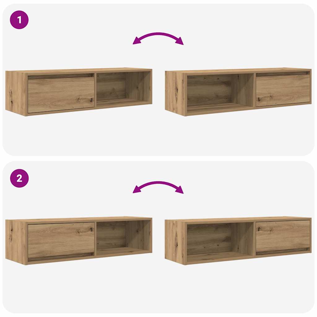 Έπιπλα Τηλεόρασης 2 τεμ. 100x31x25,5 εκ. Επεξεργασμένο Ξύλο