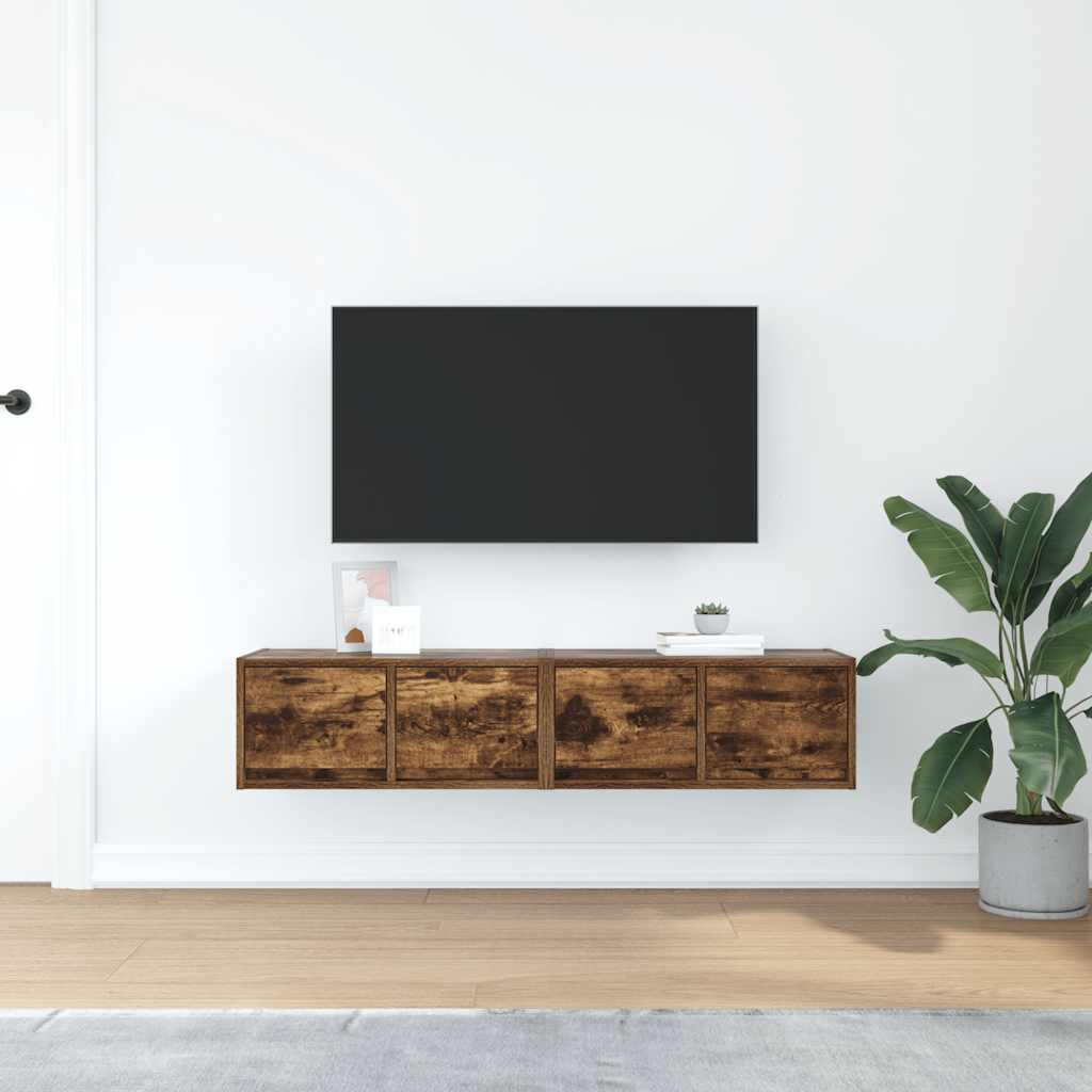 Έπιπλα Τηλεόρασης 2 τεμ. 60x31x25,5 εκ Επεξεργασμένο Ξύλο - Pakobazaar