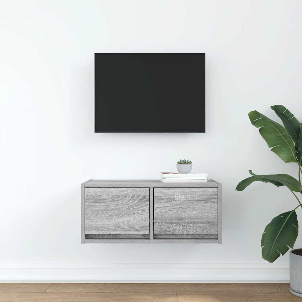 Έπιπλο Τηλεόρασης Γκρι Sonoma 60x31x25,5 εκ. Επεξεργασμένο Ξύλο
