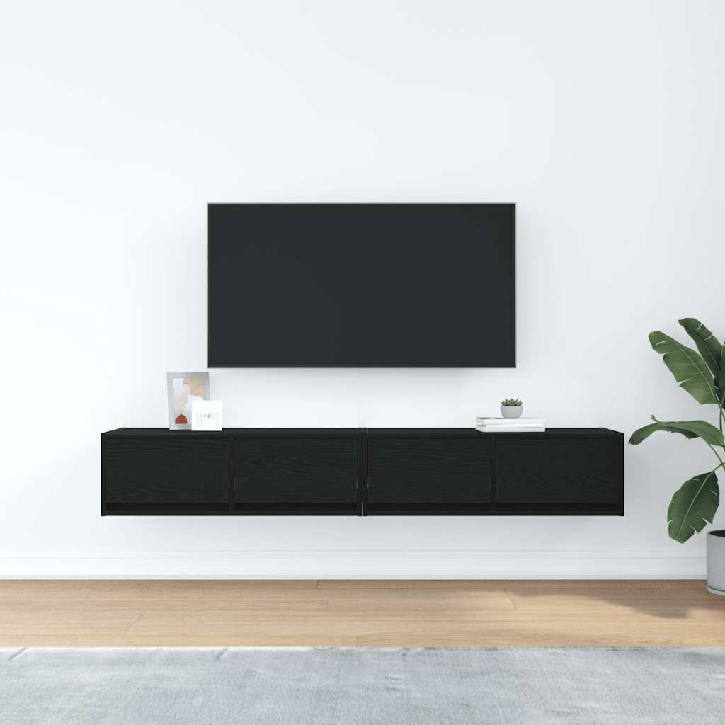 Έπιπλα Τηλεόρασης 2 τεμ. 80x31x25,5 εκ. Επεξεργασμένο Ξύλο - Pakobazaar