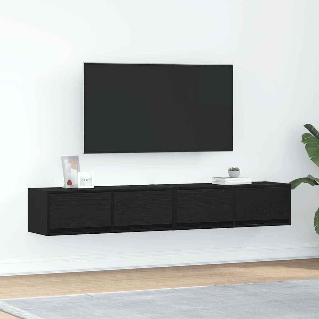 Έπιπλα Τηλεόρασης 2 τεμ. 80x31x25,5 εκ. Επεξεργασμένο Ξύλο - Pakobazaar