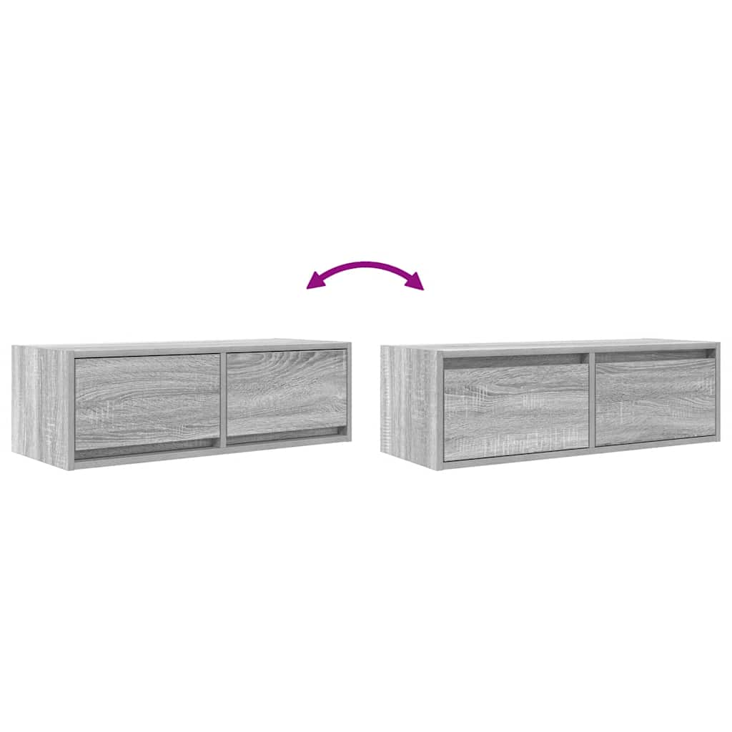 Έπιπλο Τηλεόρασης Γκρι Sonoma 80x31x25,5 εκ. Επεξεργασμένο Ξύλο