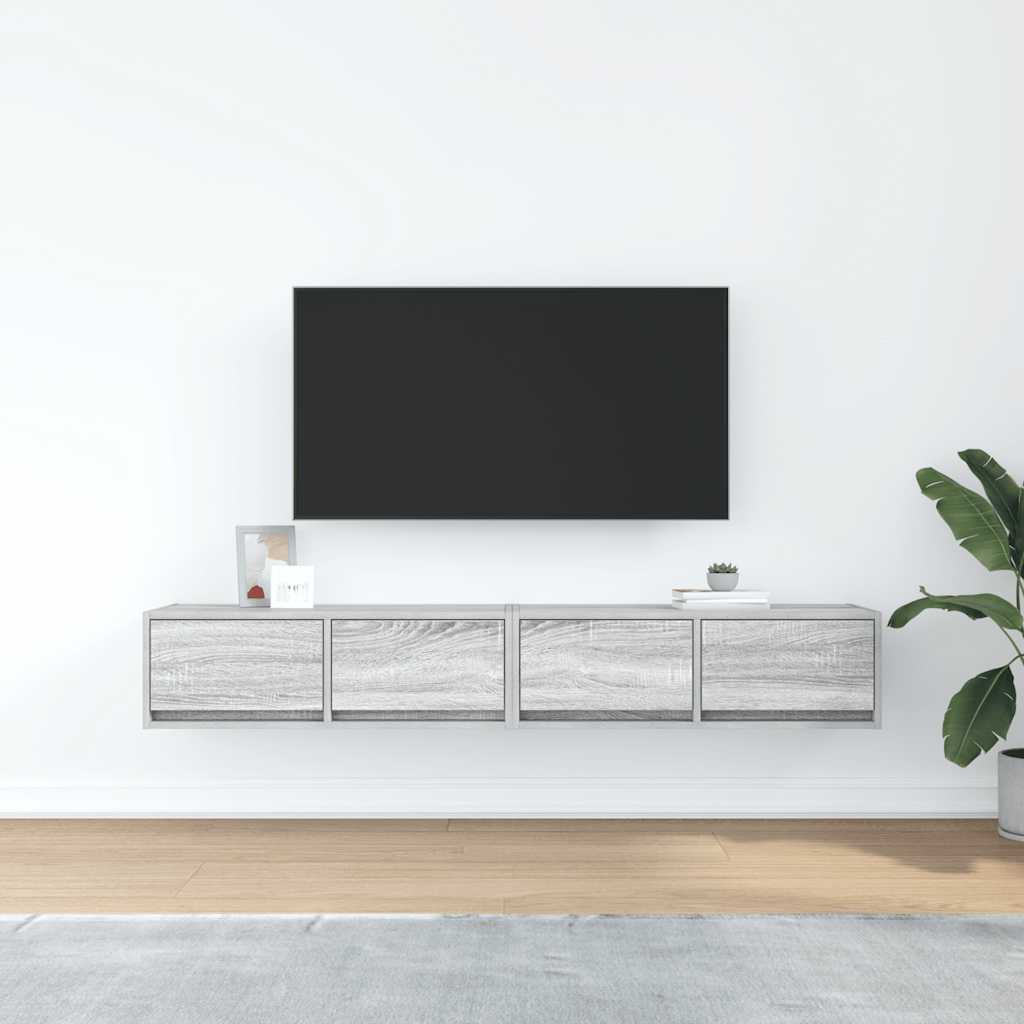 Έπιπλα Τηλεόρασης 2 τεμ. 80x31x25,5 εκ. Επεξεργασμένο Ξύλο