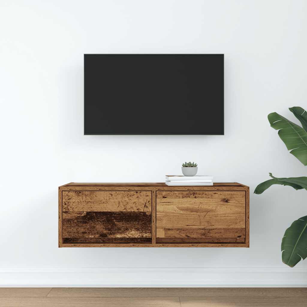 Έπιπλο Τηλεόρασης Παλιό Ξύλο 80x31x25,5 εκ. Επεξεργασμένο Ξύλο