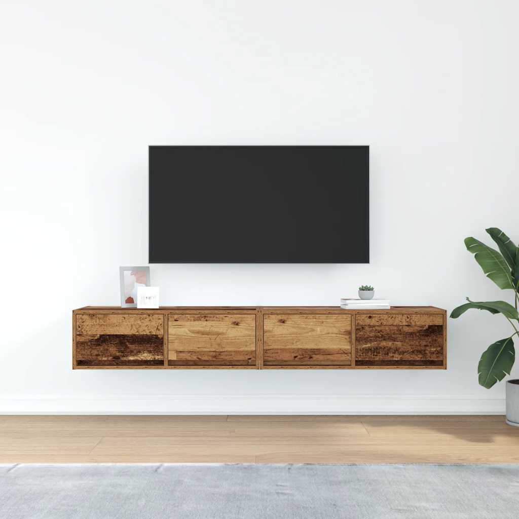 Έπιπλα Τηλεόρασης 2 τεμ. 80x31x25,5 εκ. Επεξεργασμένο Ξύλο - Pakobazaar