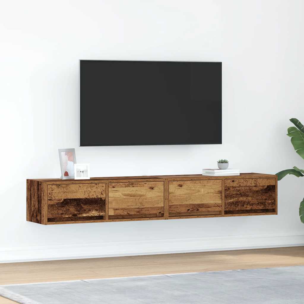 Έπιπλα Τηλεόρασης 2 τεμ. 80x31x25,5 εκ. Επεξεργασμένο Ξύλο - Pakobazaar