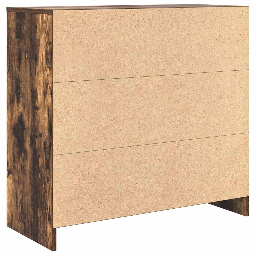 Συρταριέρα με Συρτάρια Καπνιστή Δρυς 80x34x76 εκ. Επεξ. Ξύλο