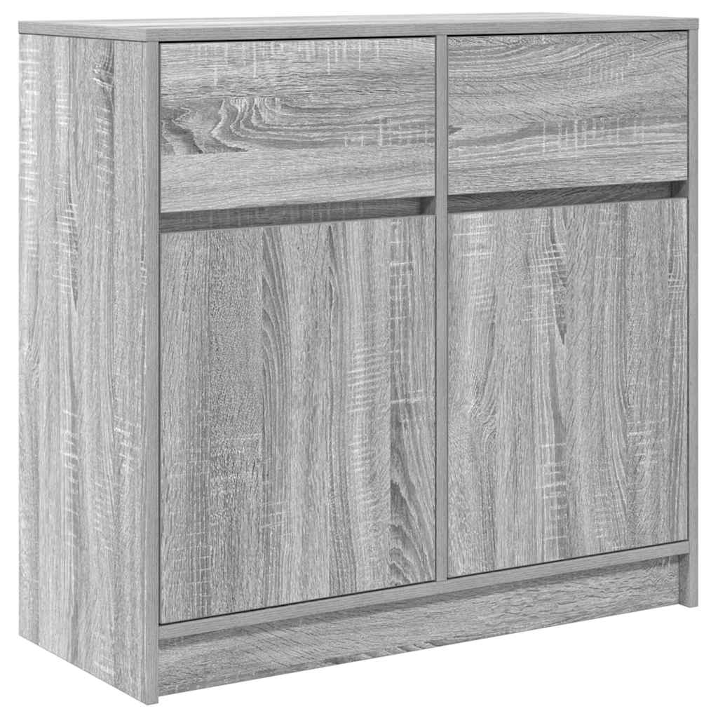 Συρταριέρα με Συρτάρια Γκρι Sonoma 80x34x76 εκ. από Επεξ. Ξύλο