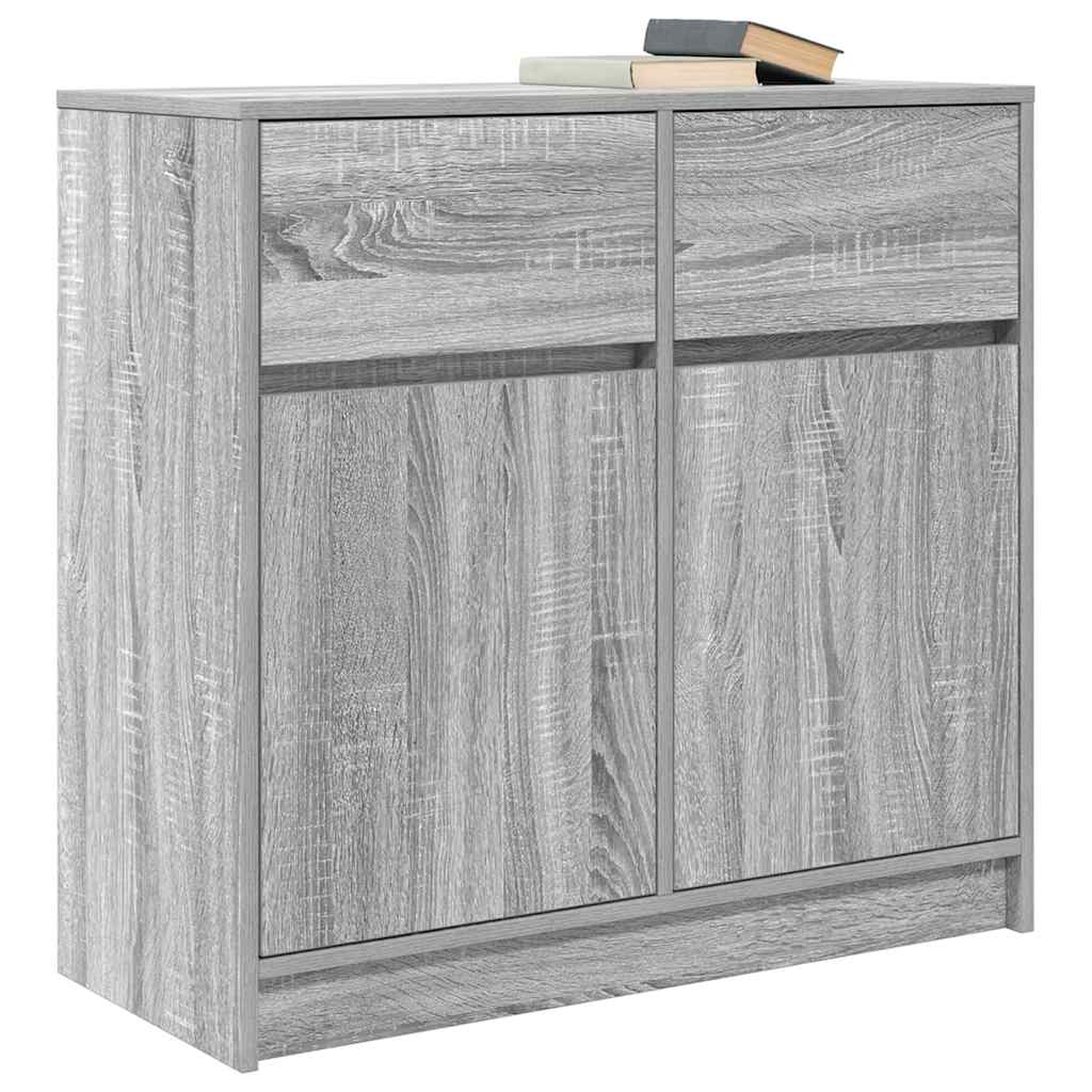 Συρταριέρα με Συρτάρια Γκρι Sonoma 80x34x76 εκ. από Επεξ. Ξύλο