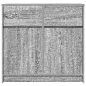 Συρταριέρα με Συρτάρια Γκρι Sonoma 80x34x76 εκ. από Επεξ. Ξύλο