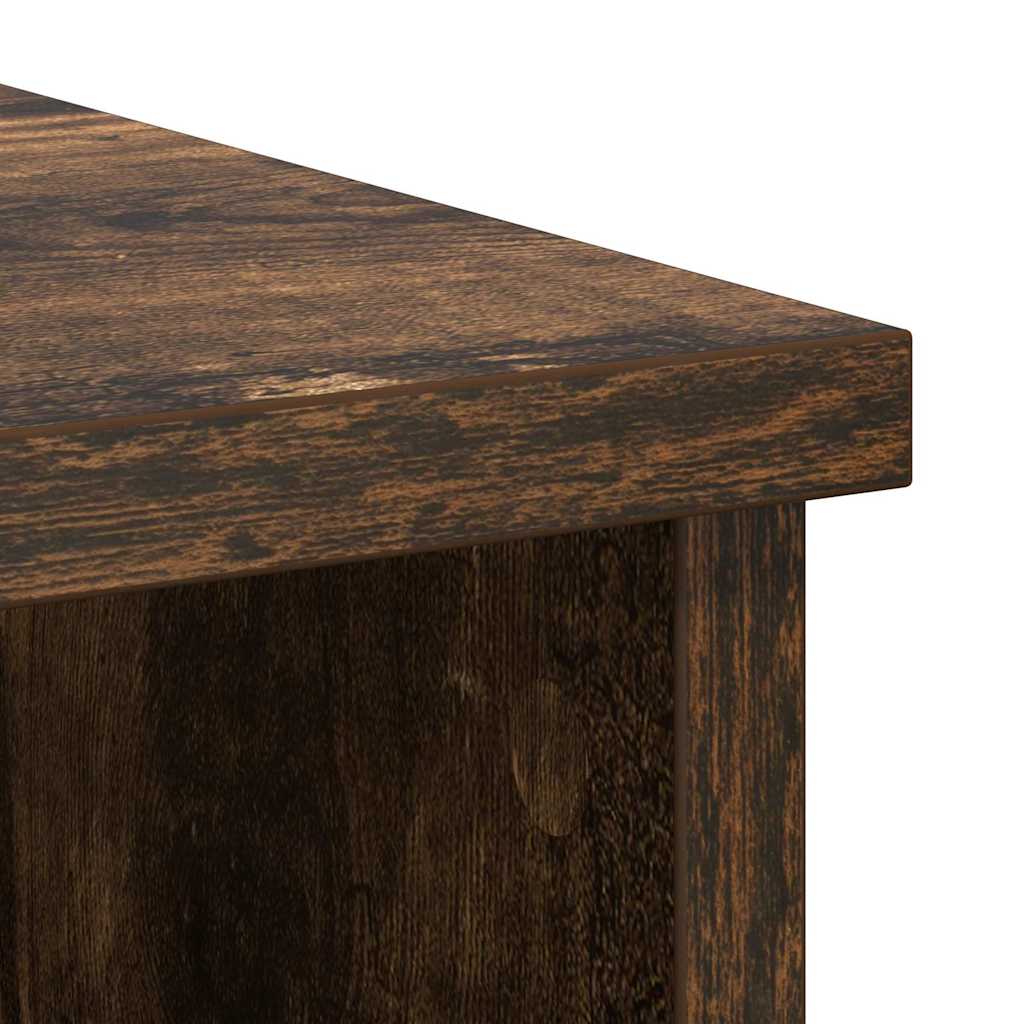 Συρταριέρα με Συρτάρια Καπνιστή Δρυς 101x35x76 εκ. Επεξ. Ξύλο