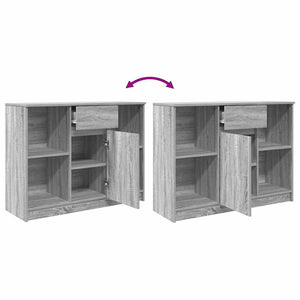 Συρταριέρα με Συρτάρια Γκρι Sonoma 101x35x76 εκ. από Επεξ. Ξύλο