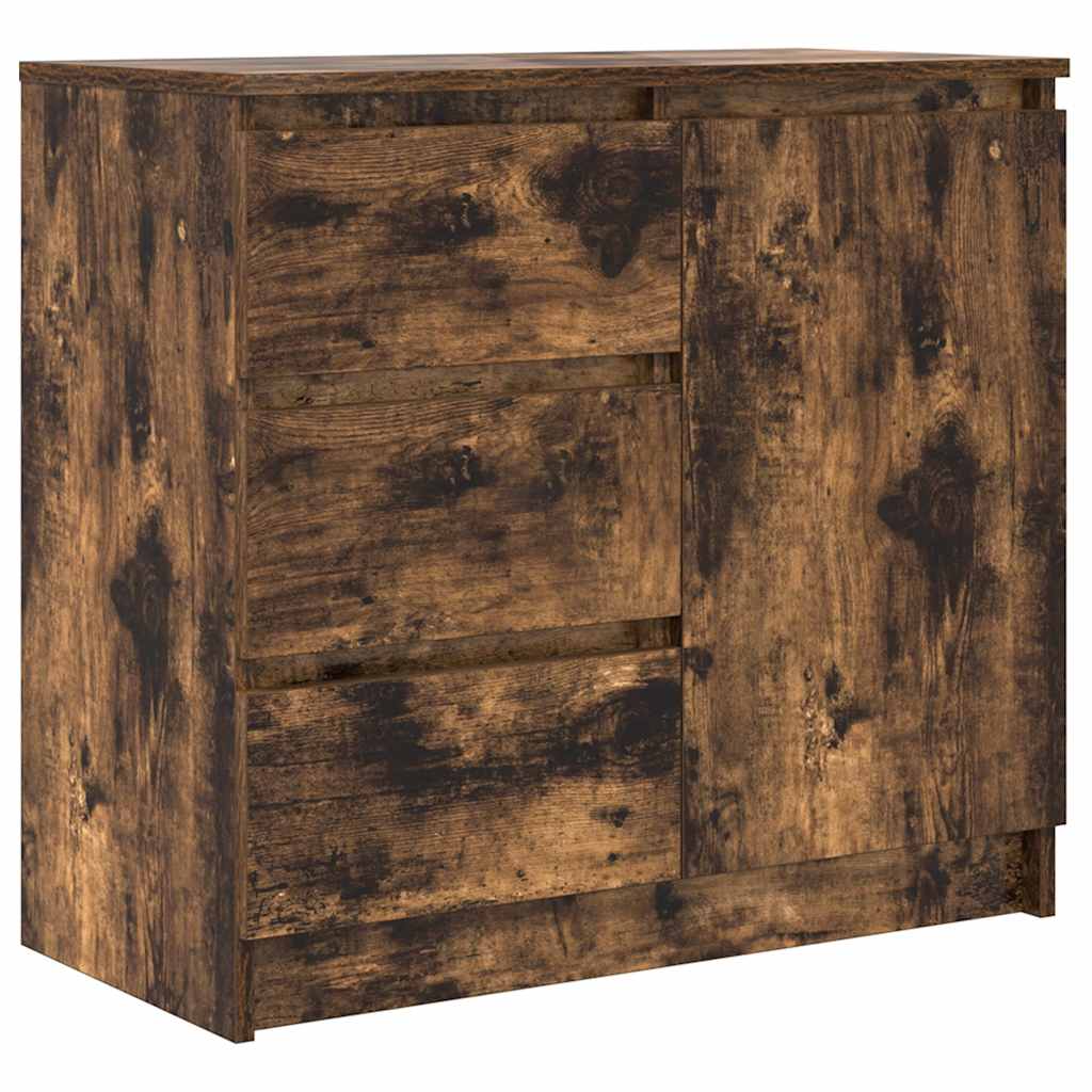 Συρταριέρα με Συρτάρια Καπνιστή Δρυς 71x35x65 εκ. Επεξ. Ξύλο