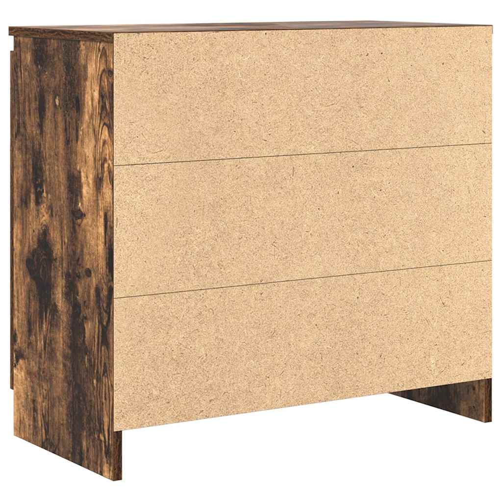 Συρταριέρα με Συρτάρια Καπνιστή Δρυς 71x35x65 εκ. Επεξ. Ξύλο