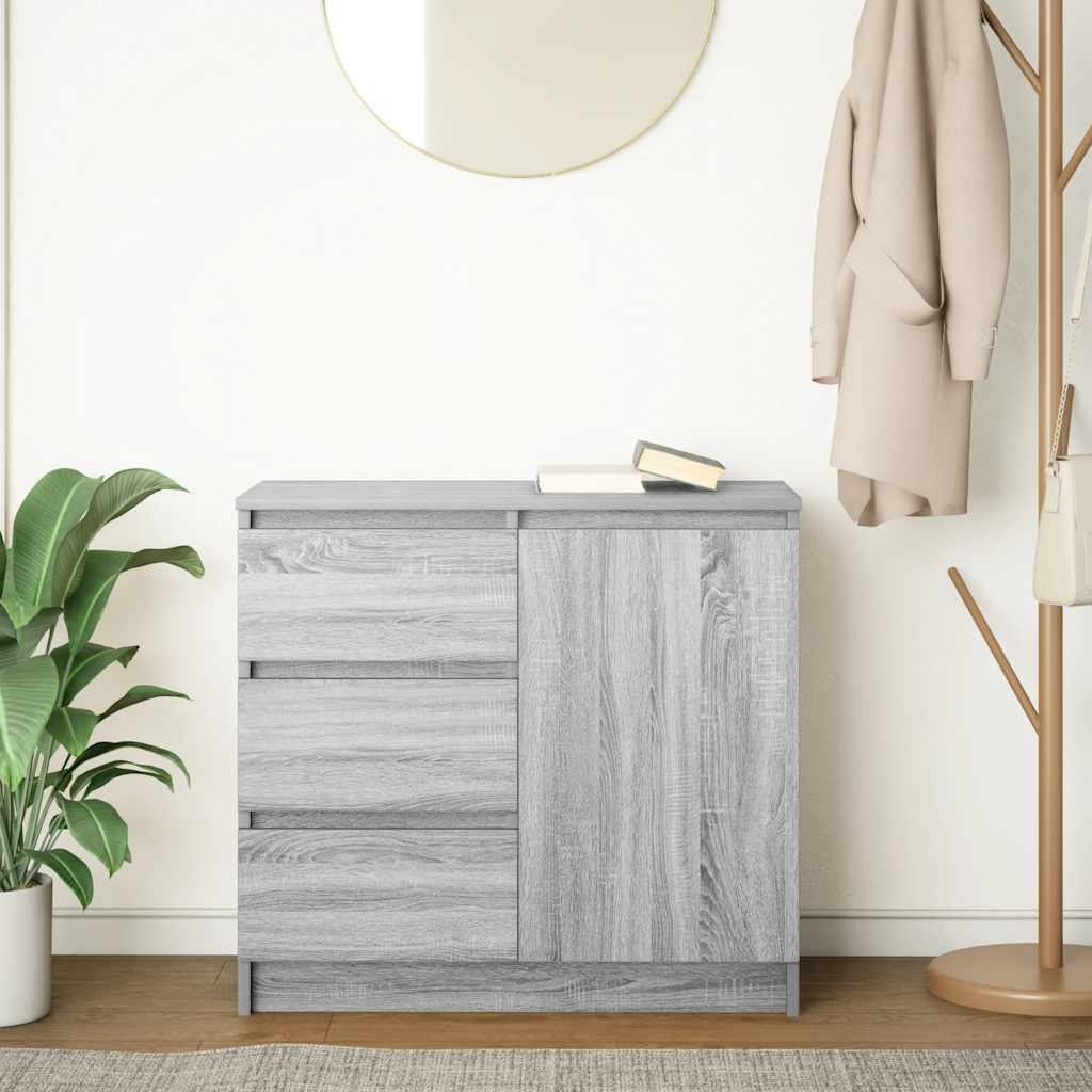 Συρταριέρα με Συρτάρια Γκρι Sonoma 71x35x65 εκ. από Επεξ. Ξύλο - Pakobazaar