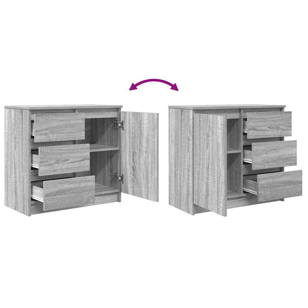 Συρταριέρα με Συρτάρια Γκρι Sonoma 71x35x65 εκ. από Επεξ. Ξύλο - Pakobazaar