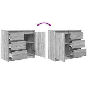 Συρταριέρα με Συρτάρια Γκρι Sonoma 71x35x65 εκ. από Επεξ. Ξύλο - Pakobazaar