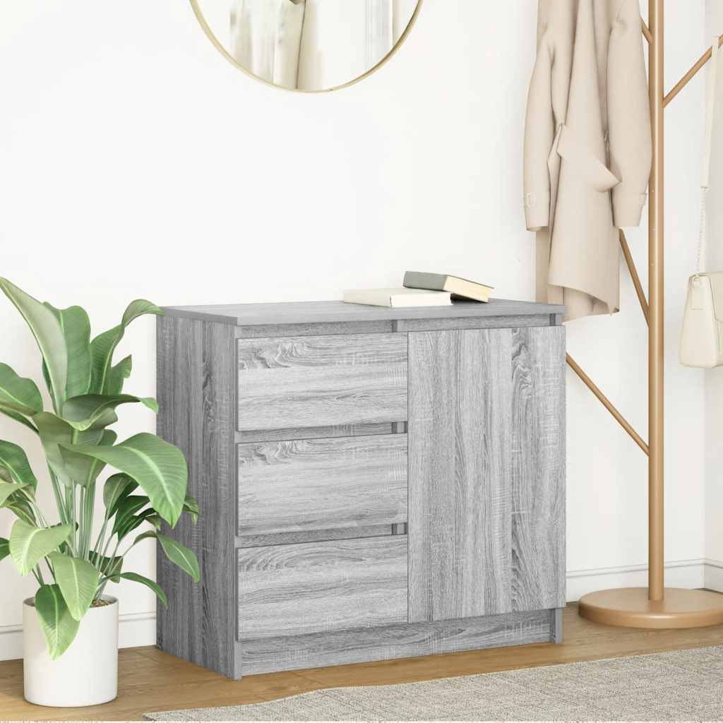 Συρταριέρα με Συρτάρια Γκρι Sonoma 71x35x65 εκ. από Επεξ. Ξύλο - Pakobazaar