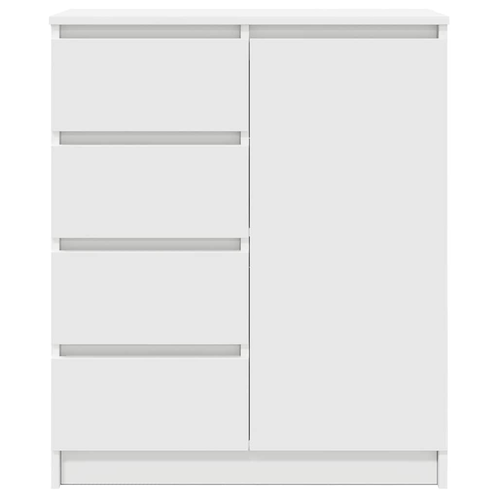 Συρταριέρα με Συρτάρια Λευκή 71x35x84 εκ. από Επεξ. Ξύλο