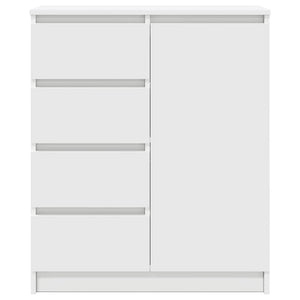 Συρταριέρα με Συρτάρια Λευκή 71x35x84 εκ. από Επεξ. Ξύλο
