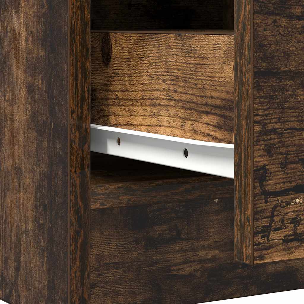 Συρταριέρα με Συρτάρια Καπνιστή Δρυς 71x35x84 εκ. Επεξ. Ξύλο - Pakobazaar