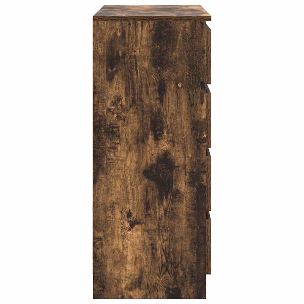 Συρταριέρα με Συρτάρια Καπνιστή Δρυς 71x35x84 εκ. Επεξ. Ξύλο - Pakobazaar