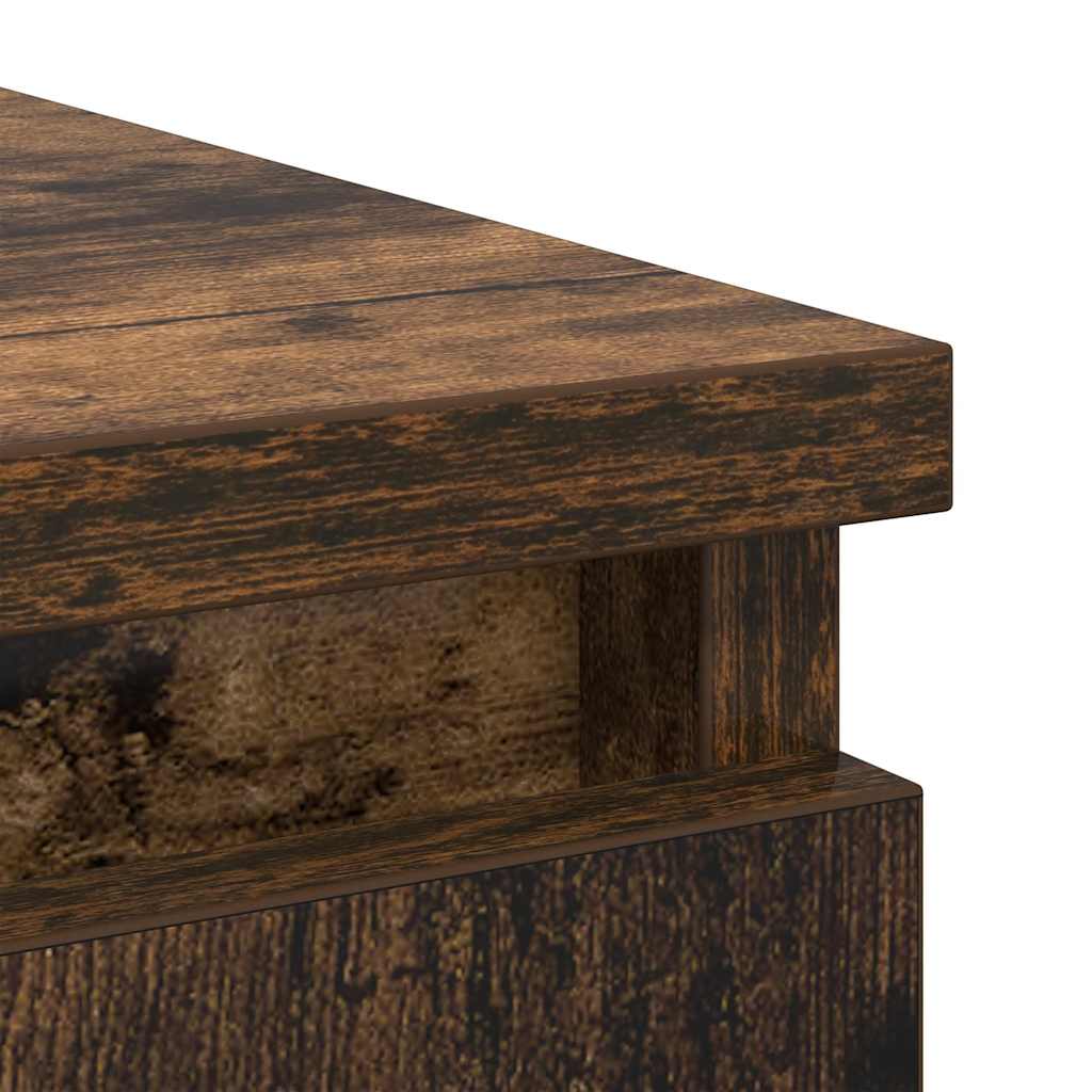 Συρταριέρα με Συρτάρια Καπνιστή Δρυς 71x35x84 εκ. Επεξ. Ξύλο - Pakobazaar