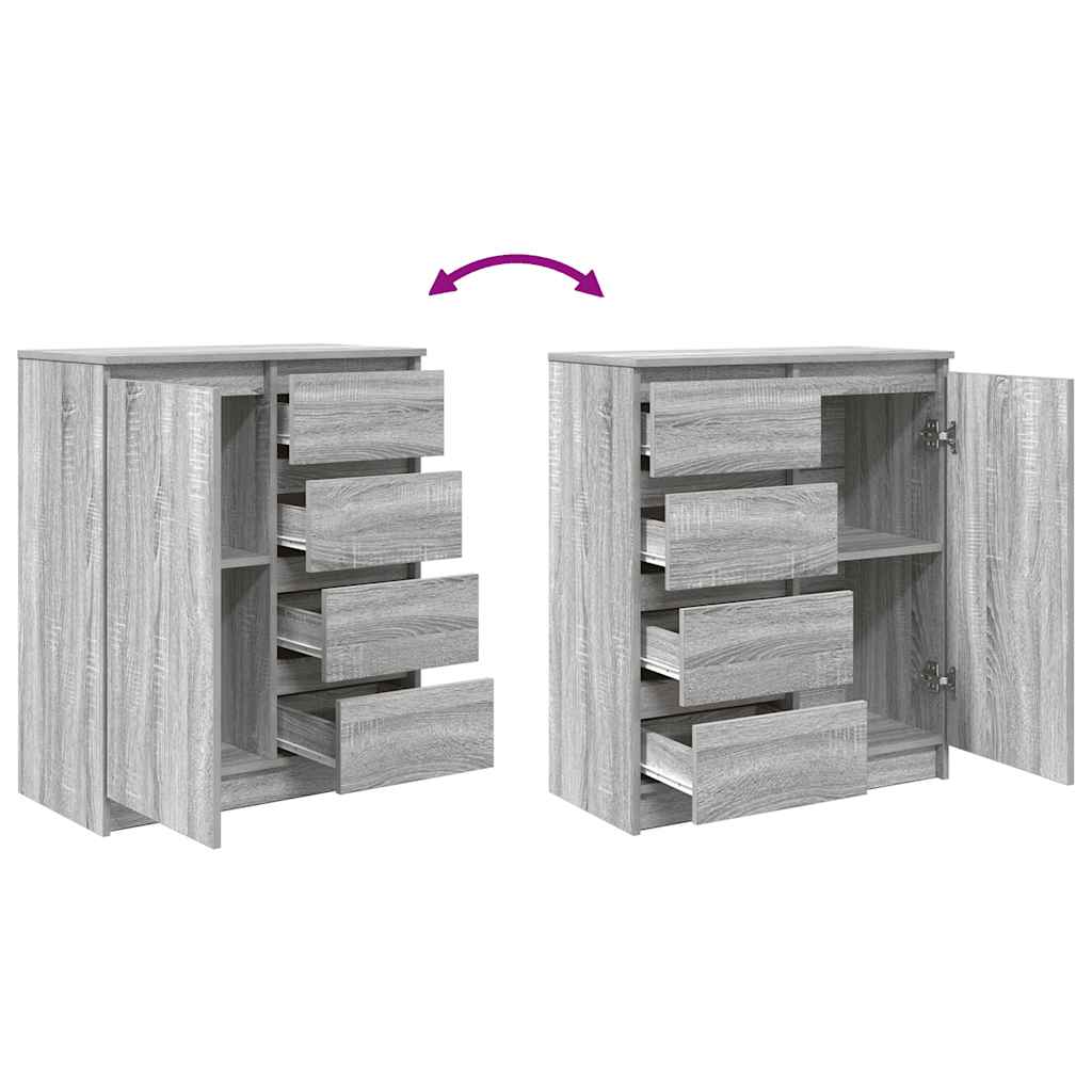 Συρταριέρα με Συρτάρια Γκρι Sonoma 71x35x84 εκ. από Επεξ. Ξύλο - Pakobazaar