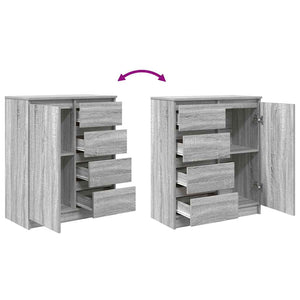 Συρταριέρα με Συρτάρια Γκρι Sonoma 71x35x84 εκ. από Επεξ. Ξύλο - Pakobazaar