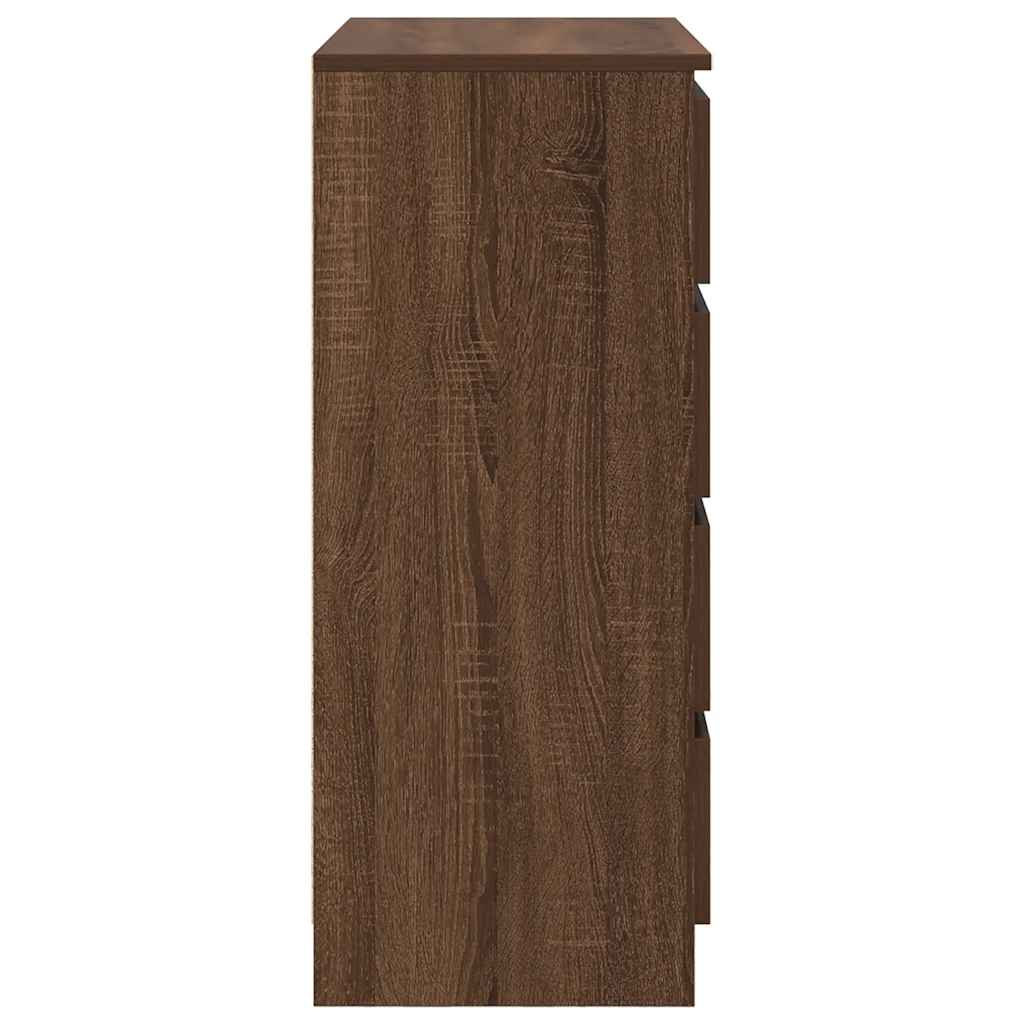 Συρταριέρα με Συρτάρια καφέ δρυς 71x35x84 εκ. Επεξ. Ξύλο