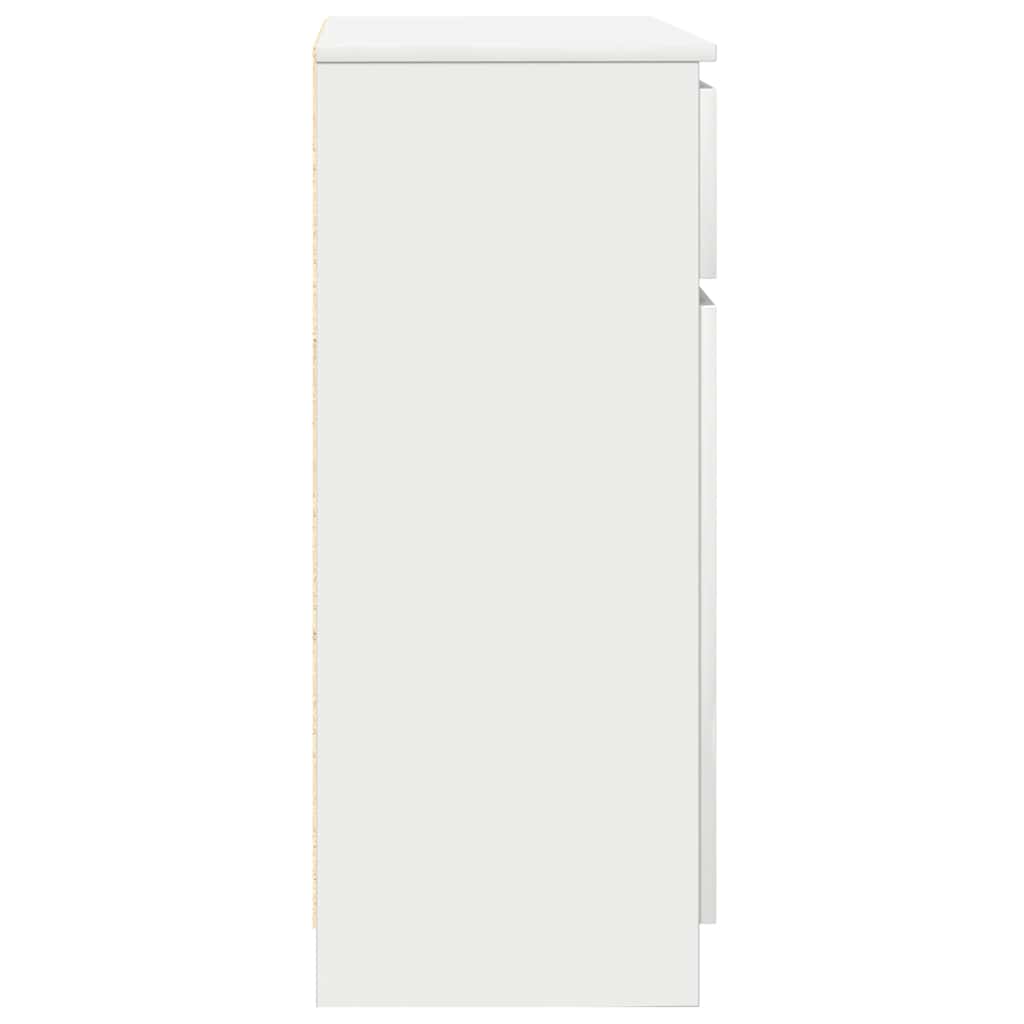 Συρταριέρα με Συρτάρια Λευκή 71x35x84 εκ. από Επεξ. Ξύλο