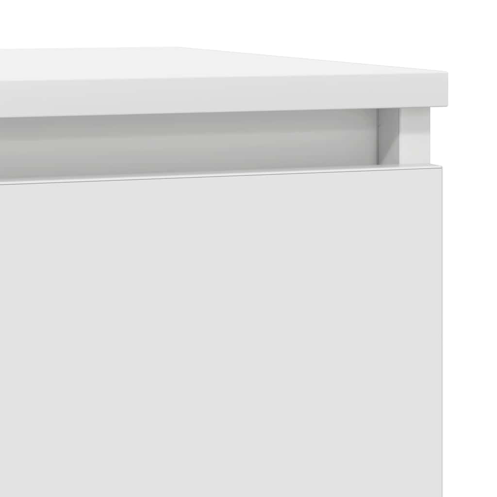 Συρταριέρα με Συρτάρια Λευκή 71x35x84 εκ. από Επεξ. Ξύλο