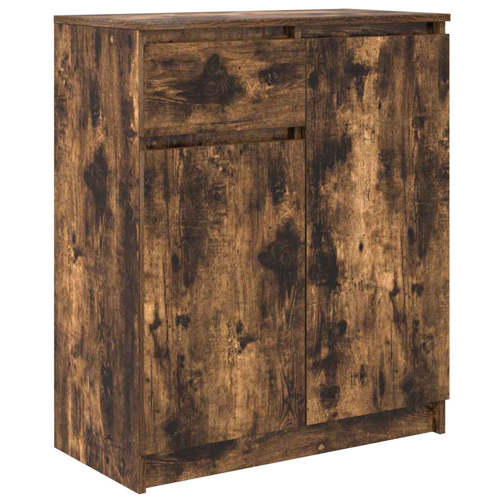 Συρταριέρα με Συρτάρια Καπνιστή Δρυς 71x35x84 εκ. Επεξ. Ξύλο