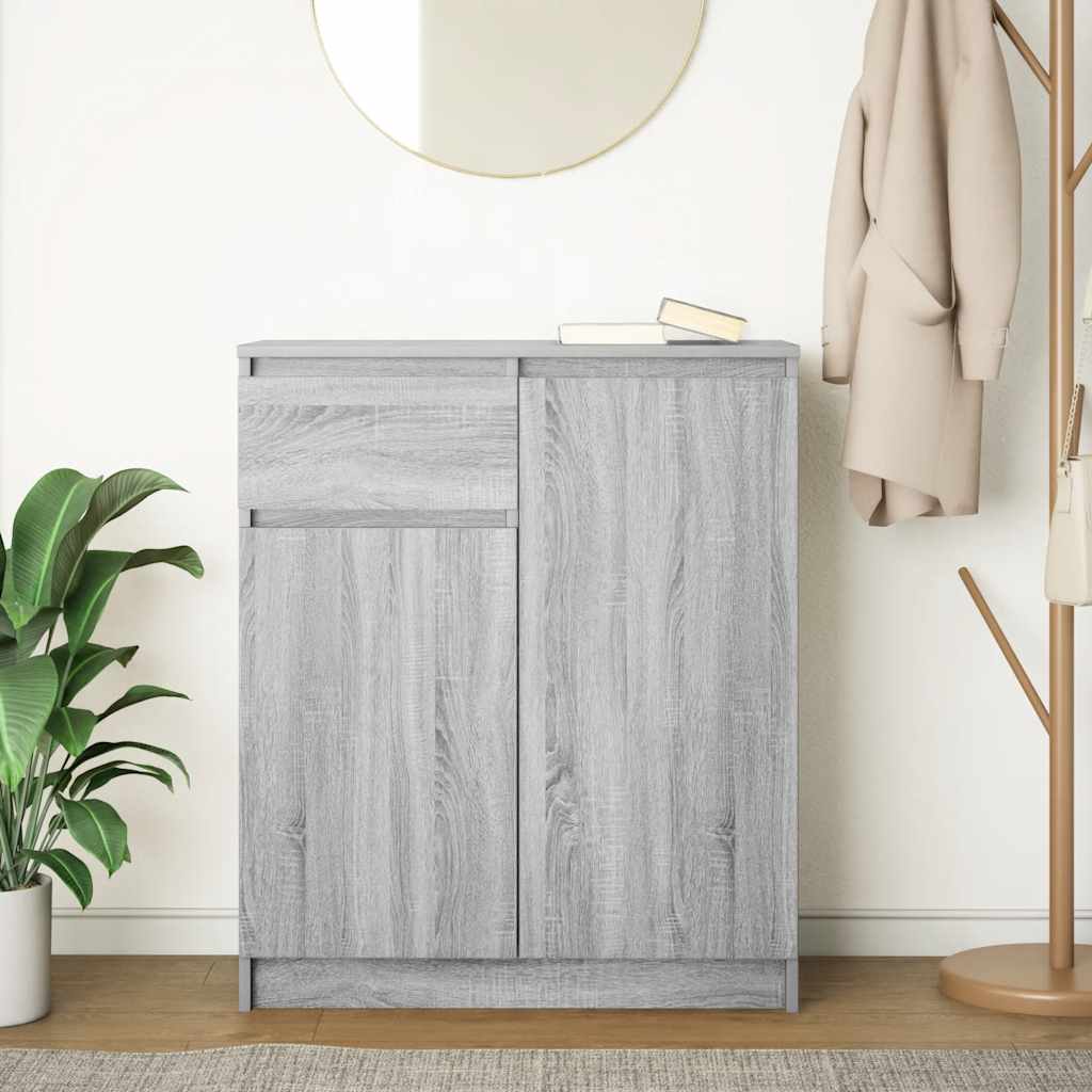 Συρταριέρα με Συρτάρια Γκρι Sonoma 71x35x84 εκ. από Επεξ. Ξύλο
