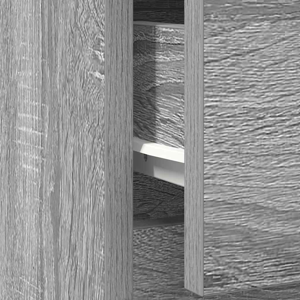 Συρταριέρα με Συρτάρια Γκρι Sonoma 71x35x84 εκ. από Επεξ. Ξύλο