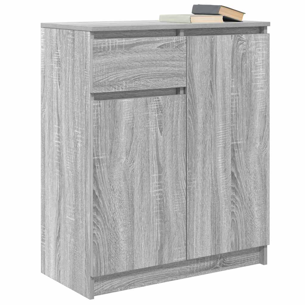 Συρταριέρα με Συρτάρια Γκρι Sonoma 71x35x84 εκ. από Επεξ. Ξύλο