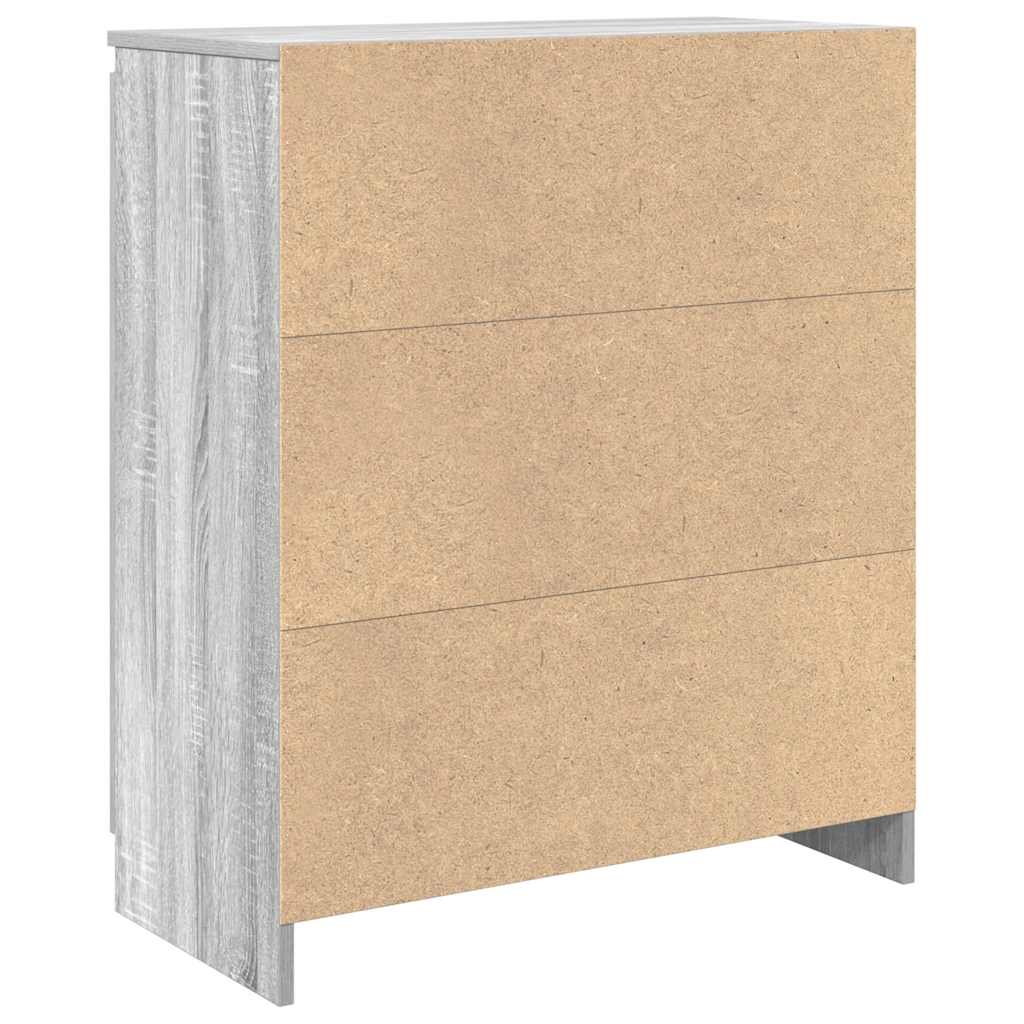 Συρταριέρα με Συρτάρια Γκρι Sonoma 71x35x84 εκ. από Επεξ. Ξύλο